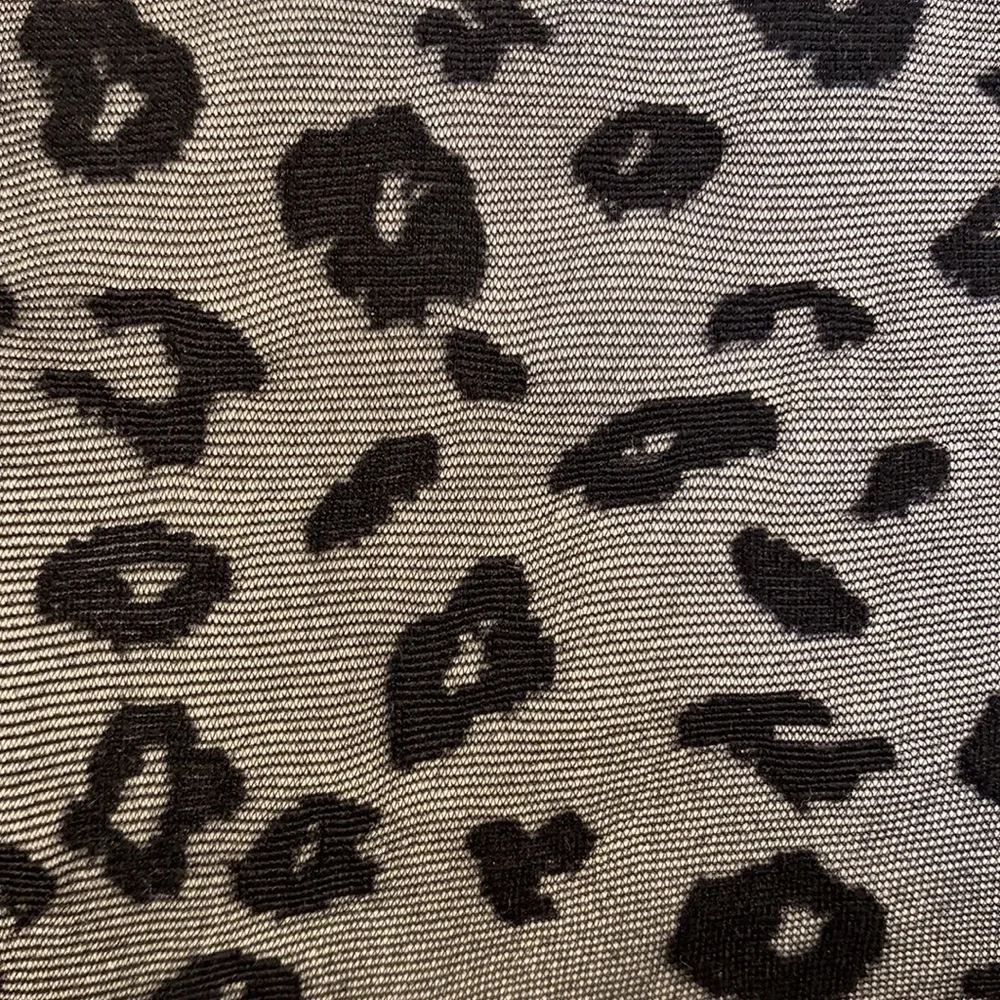 Anthropologie tintoretta leopard stocking new size s/m black